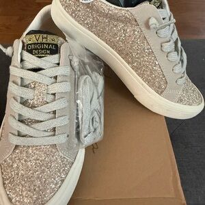 Women's Glitter Sneakers - Silver /Gold size 5 1/2  by Vintage Havana NEW